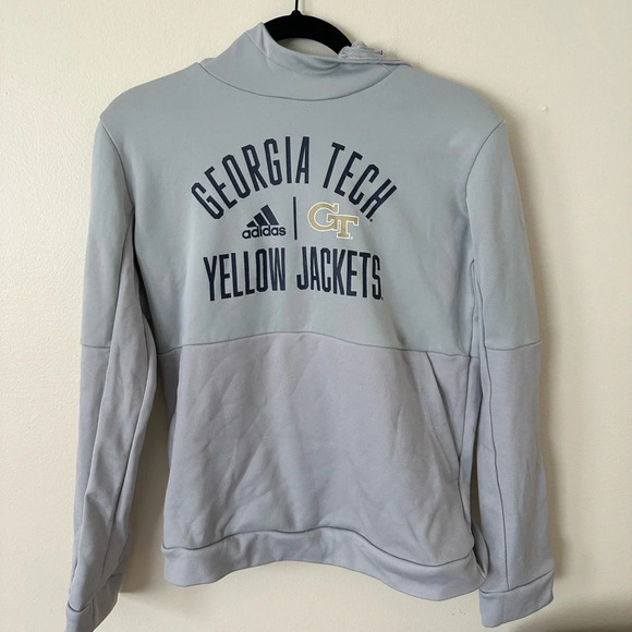 Adidas Mens George Tech Grey Hoodie Medium
